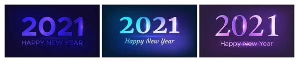 2021 Bonne année fond néon — Image vectorielle