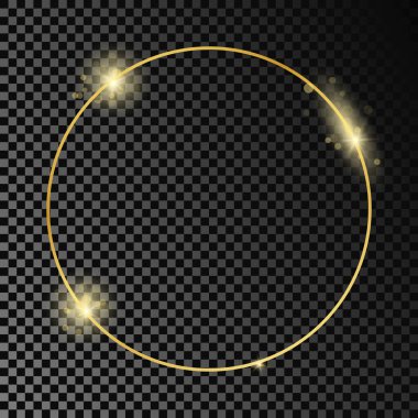 Altın parlayan daire çerçeve