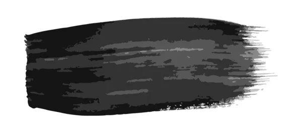 Чорний Штрих Пензля Рука Намальована Пляма Чорнила Ізольована Білому Тлі — стоковий вектор