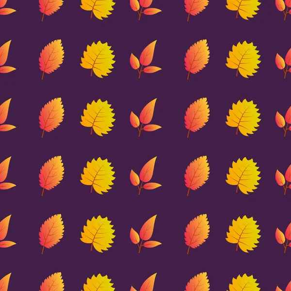 Jesienne bezszwowe tło z kolorowymi liśćmi — Wektor stockowy