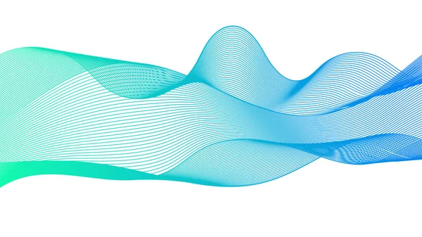 Beyaz zemin üzerinde renkli dalga gradyan çizgileri olan soyut arkaplan. Modern teknoloji arka planı, dalga tasarımı. Vektör illüstrasyonu
