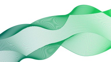 Beyaz zemin üzerinde renkli dalga gradyan çizgileri olan soyut arkaplan. Modern teknoloji arka planı, dalga tasarımı. Vektör illüstrasyonu