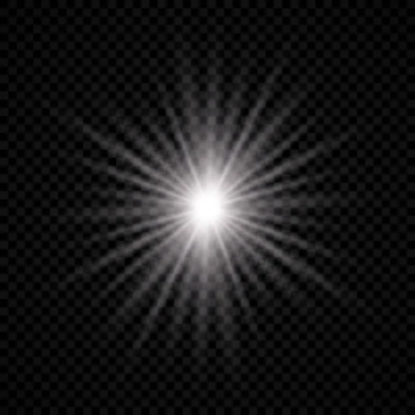 Efecto Luz Lente Luz Blanca Brillante Explota Con Efectos Explosión — Archivo Imágenes Vectoriales