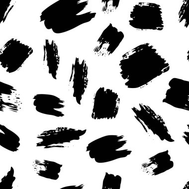 Koyu elle çizilmiş kusursuz desen beyaz arka planda karalama lekesi. Soyut grunge dokusu. Vektör illüstrasyonu