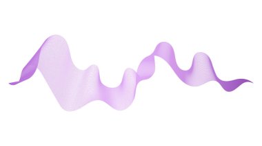 Beyaz zemin üzerinde mor dalga gradyan çizgileri olan soyut arkaplan. Modern teknoloji arka planı, dalga tasarımı. Vektör illüstrasyonu