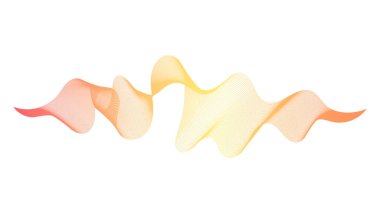 Beyaz zemin üzerinde turuncu dalga gradyan çizgileri olan soyut arkaplan. Modern teknoloji arka planı, dalga tasarımı. Vektör illüstrasyonu