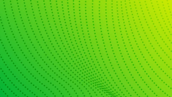 Půltónový Přechod Pozadí Tečkami Abstraktní Zelené Tečkované Pop Art Vzor — Stockový vektor