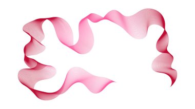 Beyaz zemin üzerinde kırmızı dalga gradyan çizgileri olan soyut arkaplan. Modern teknoloji arka planı, dalga tasarımı. Vektör illüstrasyonu