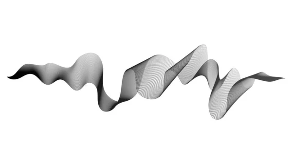 Fondo Abstracto Con Líneas Gradiente Onda Monocromática Sobre Fondo Blanco — Archivo Imágenes Vectoriales