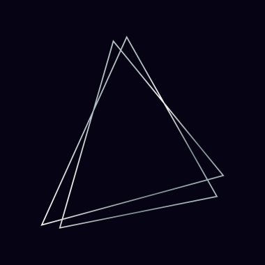 Koyu arkaplanda parlak efektleri olan gümüş geometrik poligonal çerçeve. Parlak sanat deco arkaplanı boş. Vektör illüstrasyonu.