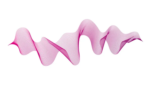 在白底上有紫色波梯度线的背景摘要 现代技术背景 波浪设计 矢量说明 — 图库矢量图片
