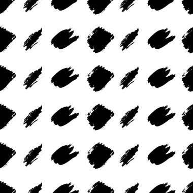 Koyu elle çizilmiş kusursuz desen beyaz arka planda karalama lekesi. Soyut grunge dokusu. Vektör illüstrasyonu