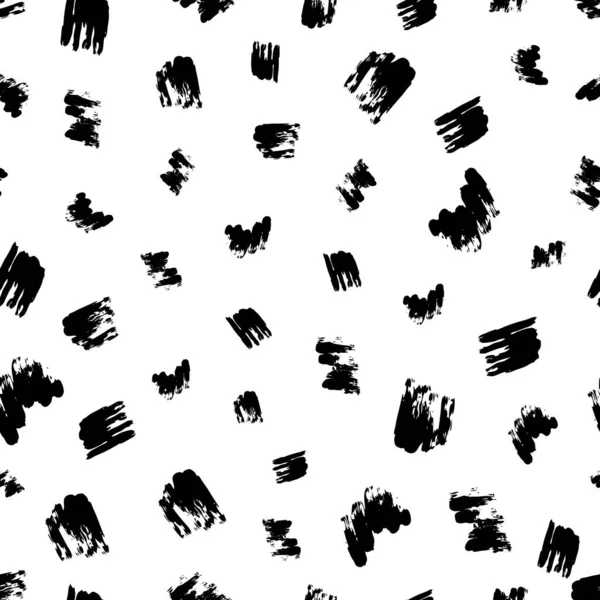Koyu elle çizilmiş kusursuz desen beyaz arka planda karalama lekesi. Soyut grunge dokusu. Vektör illüstrasyonu