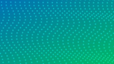 Noktalı yarım tonluk bir arkaplan. Çizgi roman tarzında soyut Cyan noktalı pop sanat deseni. Vektör illüstrasyonu