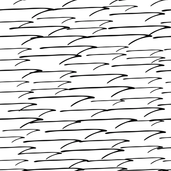 Безшовний Візерунок Чорною Рукою Намальованими Каракулевими Стрілками Білому Тлі Абстрактна — стоковий вектор