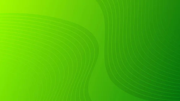 Современный Красочный Градиентный Фон Кривой Волны Зеленый Минимальный Абстрактный Фон — стоковый вектор
