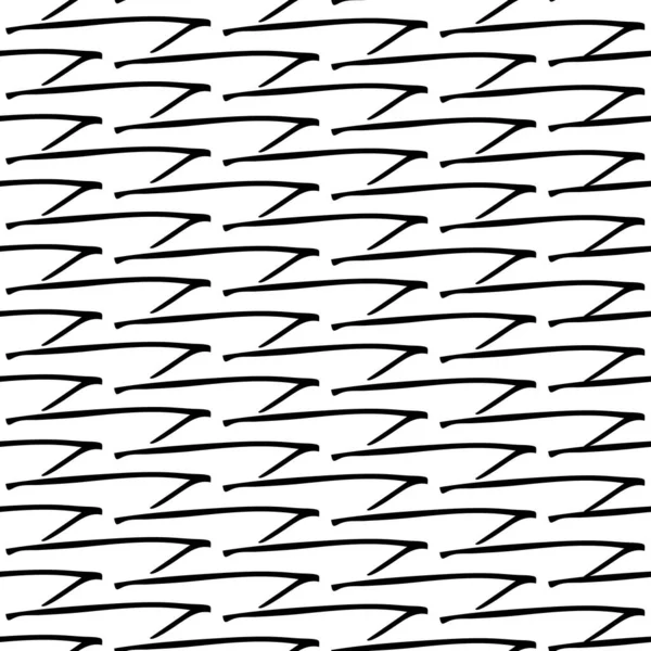 Seamless Pattern Black Hand Drawn Doodle Arrows White Background Abstract — Stock Vector