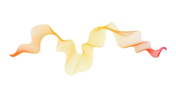 带有白色背景上橙色和粉色波梯度线的背景摘要 现代技术背景 波浪设计 病媒说明 — 图库矢量图片