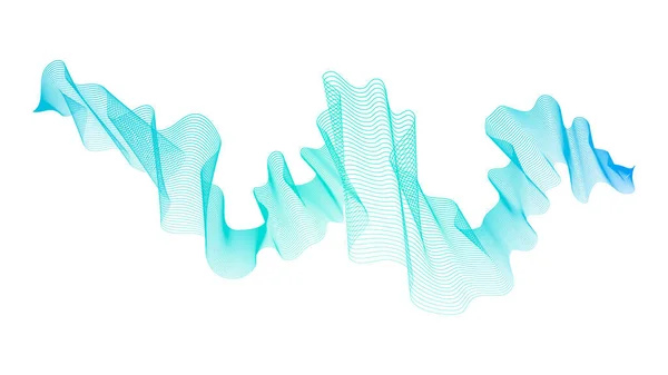 Абстрактний Фон Синьою Хвилею Градієнтних Ліній Білому Тлі Сучасні Технології — стоковий вектор