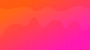 Modern renkli dalga eğrisi eğrisi arkaplanı. Kırmızı minimal soyut sunum arkaplanı. Vektör illüstrasyonu