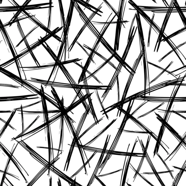 白を基調に抽象的な形で黒鉛筆の筆致でシームレスなパターン ベクターイラスト — ストックベクタ