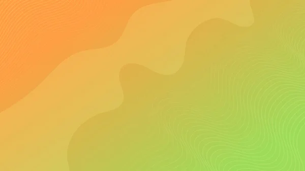 現代のカラフルな波曲線のグラデーションの背景 緑の最小限の抽象的なプレゼンテーションの背景 ベクターイラスト — ストックベクタ