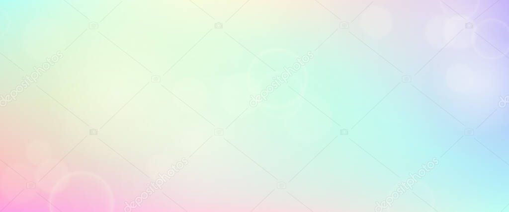 Abstract background with blur bokeh light effect. Modern colorful circular blur light backdrop. Vector illustration