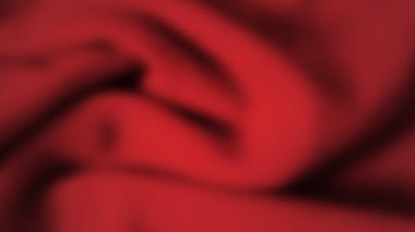 Buruşuk kumaşlı soyut bir arkaplan. Boş uzayı olan koyu kırmızı gerçekçi ipek dokusu. Vektör illüstrasyonu