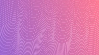 Dalgalı çizgileri olan modern renkli bir arkaplan. Violet geometrik soyut sunum arkaplanı. Vektör illüstrasyonu