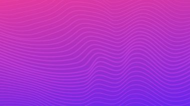 Dalgalı çizgileri olan modern renkli bir arkaplan. Mor geometrik soyut sunum arkaplanı. Vektör illüstrasyonu