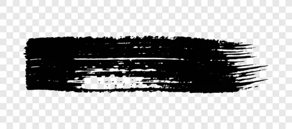 Черные Мазки Кистью Гранжа Набор Трех Покрашенных Чернильных Полос Чернильное — стоковый вектор