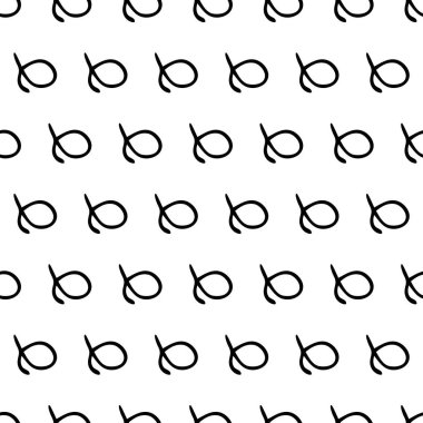 Siyah çizim eli beyaz arka planda yuvarlak kıvrımlı şekilli kusursuz desen. Soyut grunge dokusu. Vektör illüstrasyonu