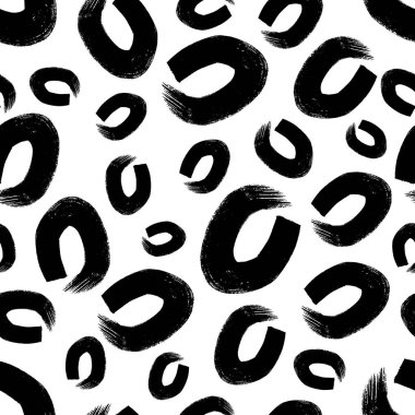 Kusursuz desenli, el çizimi, beyaz zemin üzerine çizilmiş karalama çemberleri. Soyut grunge dokusu. Vektör illüstrasyonu