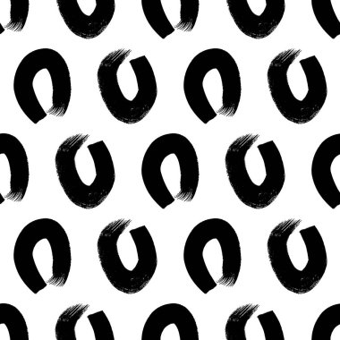 Kusursuz desenli, el çizimi, beyaz zemin üzerine çizilmiş karalama çemberleri. Soyut grunge dokusu. Vektör illüstrasyonu