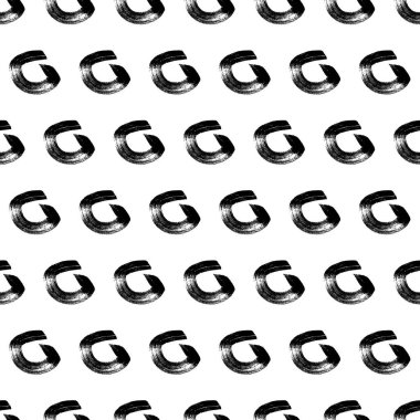 Kusursuz desenli, el çizimi, beyaz zemin üzerine çizilmiş karalama çemberleri. Soyut grunge dokusu. Vektör illüstrasyonu