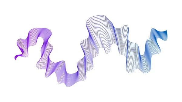 Fond Abstrait Avec Des Lignes Gradient Onde Bleue Sur Fond — Image vectorielle