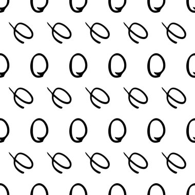 Siyah çizim eli beyaz arka planda yuvarlak kıvrımlı şekilli kusursuz desen. Soyut grunge dokusu. Vektör illüstrasyonu