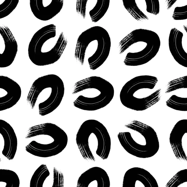 Kusursuz desenli, el çizimi, beyaz zemin üzerine çizilmiş karalama çemberleri. Soyut grunge dokusu. Vektör illüstrasyonu