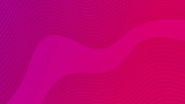 Dalga çizgileri olan modern renkli bir arkaplan. Pembe geometrik soyut sunum arkaplanı. Vektör illüstrasyonu