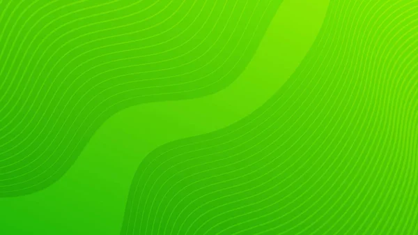 Modern Färgstark Lutning Bakgrund Med Våglinjer Grön Geometrisk Abstrakt Presentation — Stock vektor
