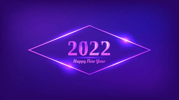 2022 ใหม ออน กรอบโรมบ ออนท เอฟเฟกต องแสงส าหร บการ ดอวยพรว — ภาพเวกเตอร์สต็อก