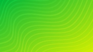 Dalga çizgileri olan modern renkli bir arkaplan. Yeşil geometrik soyut sunum arkaplanı. Vektör illüstrasyonu
