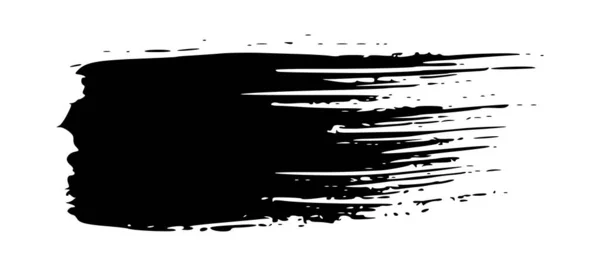 Черный Удар Кистью Ручное Чернильное Пятно Белом Фоне Векторная Иллюстрация — стоковый вектор