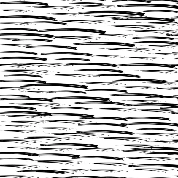 Seamless Pattern Black Pencil Brushstrokes Abstract Shapes White Background Vector — Stock Vector