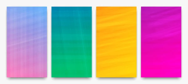 一套四个现代彩色渐变背景与线条 明亮的几何抽象演示背景 矢量说明 — 图库矢量图片