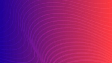 Dalga çizgileri olan modern renkli bir arkaplan. Biue ve kırmızı geometrik soyut sunum arkaplanı. Vektör illüstrasyonu