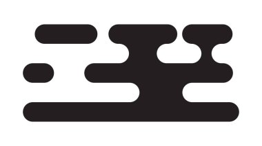 Geleneksel Asya tarzı bulut Japon ve Çin motiflerinden esinlenilmiştir. Baskı ve tasarım için basit siyah dekoratif element. Vektör illüstrasyonu