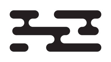 Geleneksel Asya tarzı bulut Japon ve Çin motiflerinden esinlenilmiştir. Baskı ve tasarım için basit siyah dekoratif element. Vektör illüstrasyonu