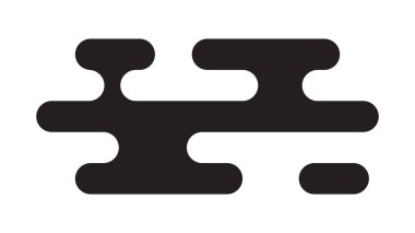 Geleneksel Asya tarzı bulut Japon ve Çin motiflerinden esinlenilmiştir. Baskı ve tasarım için basit siyah dekoratif element. Vektör illüstrasyonu