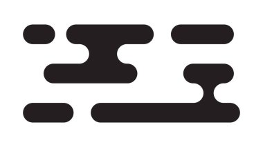 Geleneksel Asya tarzı bulut Japon ve Çin motiflerinden esinlenilmiştir. Baskı ve tasarım için basit siyah dekoratif element. Vektör illüstrasyonu